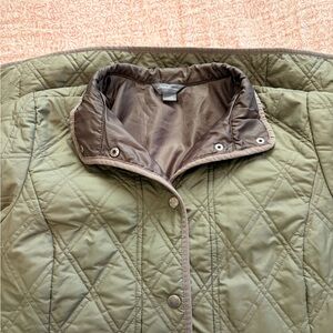 Eddie Bauer Green Quilted Women's Vest